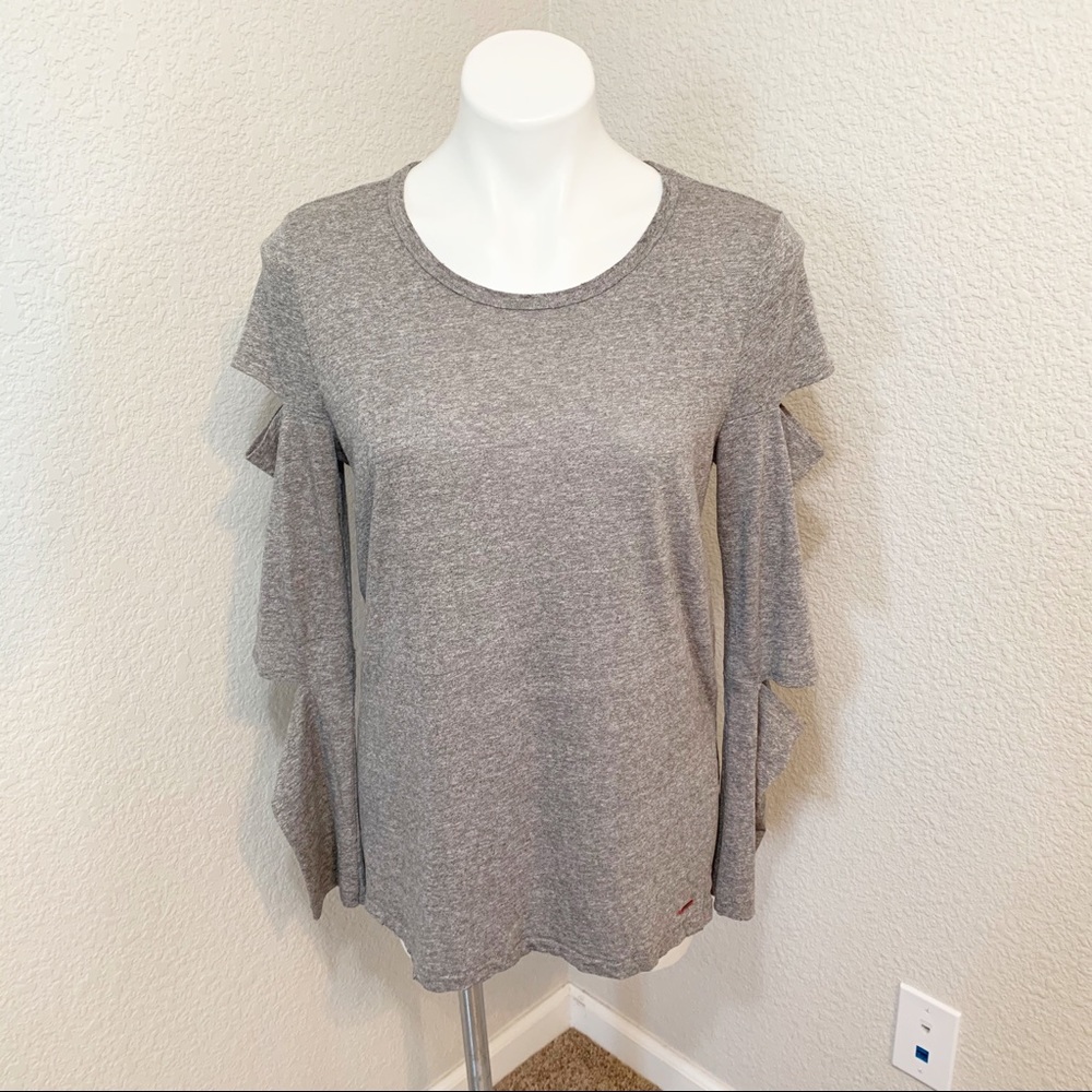 3/$25 n:PHILANTHROPY Gloria Cutout Sleeve Gray
